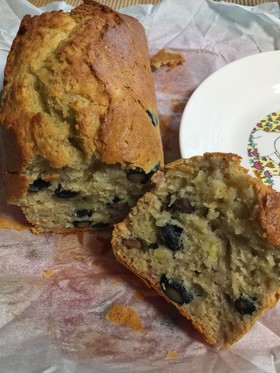 バナナと黒豆のパウンドケーキ