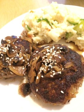 にんにくバター醤油ハンバーグ