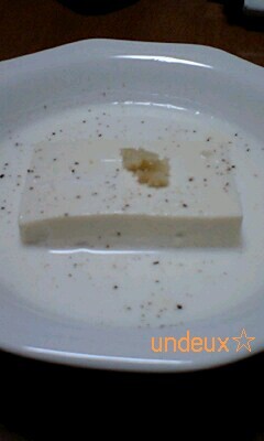 牛乳スープｉｎお豆腐☆ほんのり生姜風味の画像