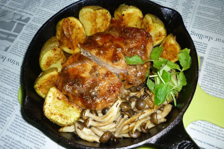 イシスキで豚ロースの厚切り肉ステーキ レシピ 作り方 By Aranjuez5 クックパッド 簡単おいしいみんなのレシピが356万品