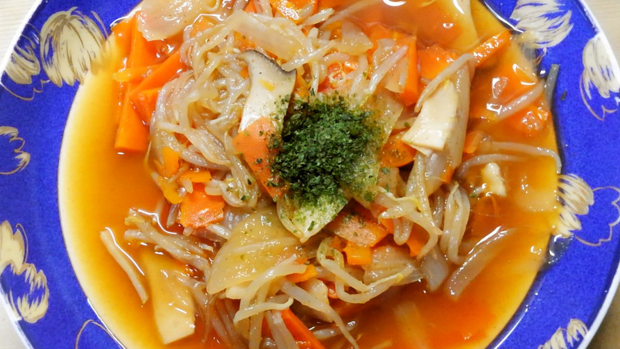 野菜たっぷり☆もやしと野菜のソース炒め煮の画像