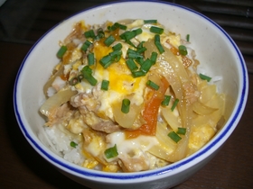 うちのツナ玉丼。