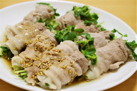 ちょーうま簡単!豆苗豚巻き!