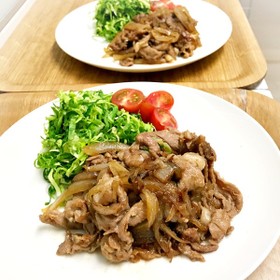 簡単!細切れ豚肉でしょうが焼き♪