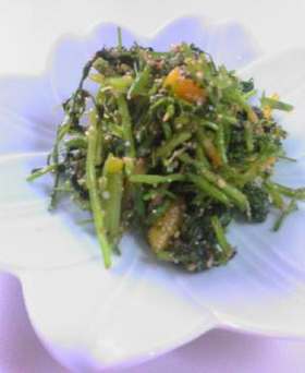 にんじんの葉の胡麻和え