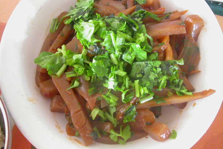 低コレステロール イカ気分 白こん炒め物 レシピ 作り方 By こげポン クックパッド 簡単おいしいみんなのレシピが378万品