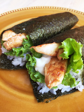 子供が好きな照り焼きチキンのマヨ巻き寿司