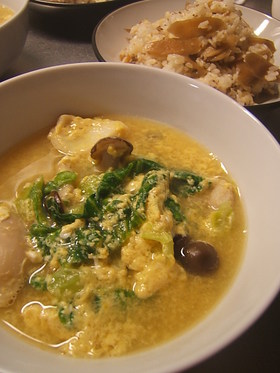 タラとレタスのかき玉汁と取分け離乳食
