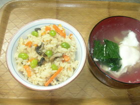 山梨の煮貝を使って炊き込みご飯