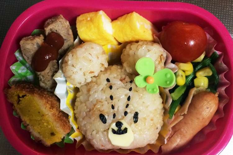 ルルロロ くまのがっこう キャラ弁 レシピ 作り方 By おちみちお クックパッド 簡単おいしいみんなのレシピが350万品