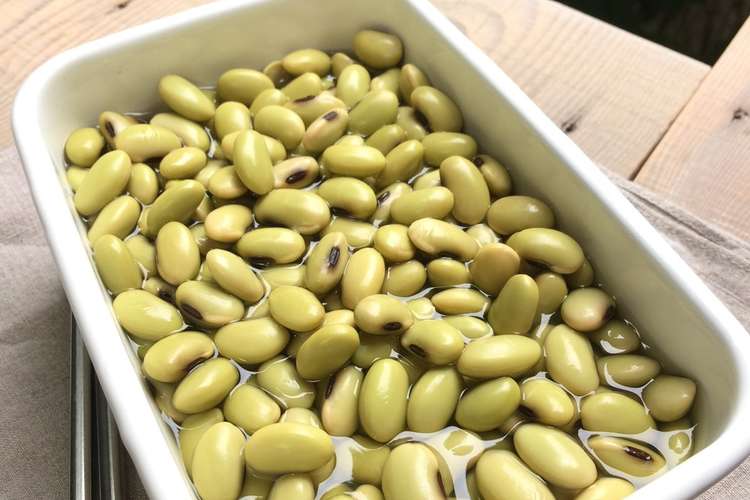 青大豆から作る浸し豆 レシピ 作り方 By Sachi5 クックパッド 簡単おいしいみんなのレシピが365万品
