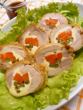 大葉とチーズで旨さ倍増★チキンロール♪