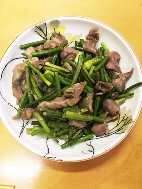にんにくのトウと砂ずり