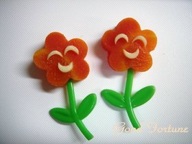 キャラ弁おかず☆にんじんのニコニコお花