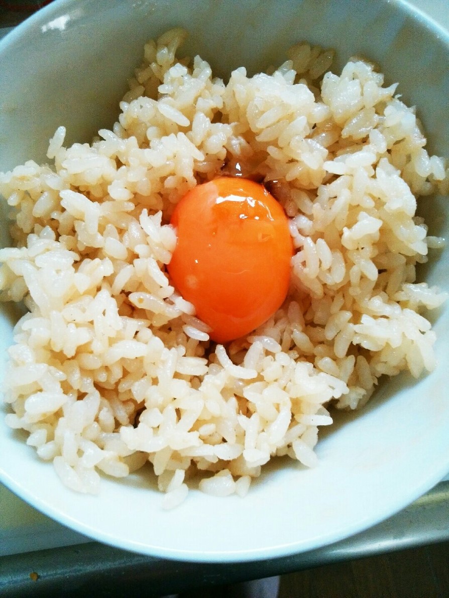 ☆簡単朝食☆焼き卵かけ御飯の画像
