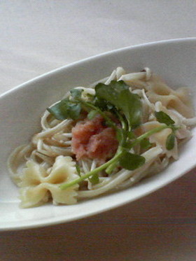 低炭水化物♬えのき麺のたらこスパゲッティ