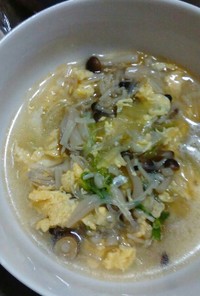 ★合間にできちゃうきのこと卵の中華スープ