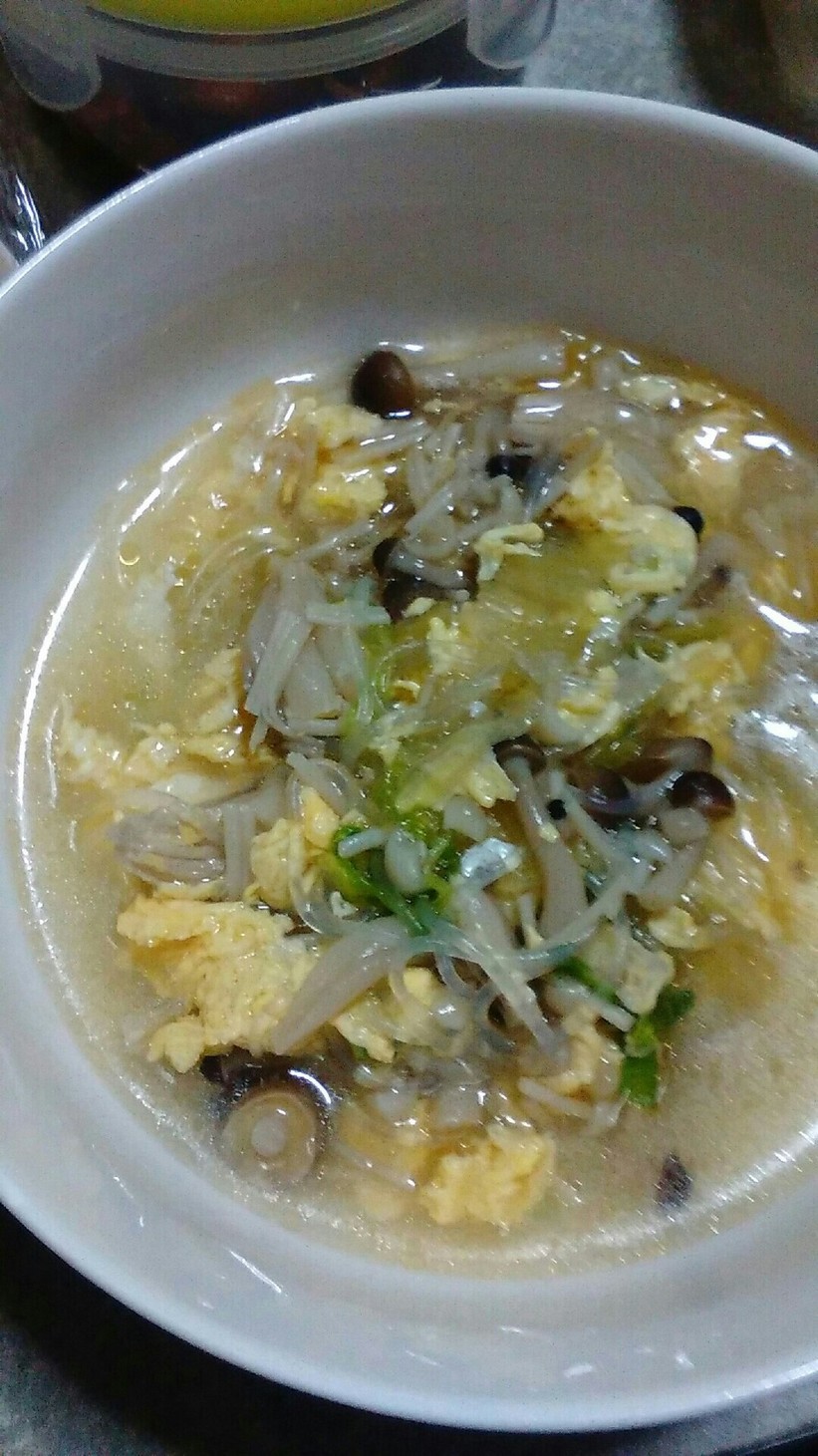 ★合間にできちゃうきのこと卵の中華スープの画像