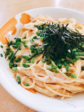 簡単!明太子クリームパスタ!