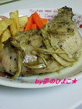 ハーブたっぷり♪鶏もも肉のソテー