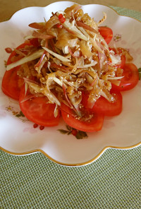 トマトと中華くらげの冷菜