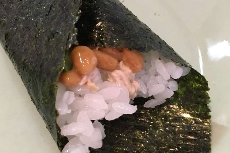 手巻き寿司 納豆ツナ巻き レシピ 作り方 By ロビ蔵 クックパッド
