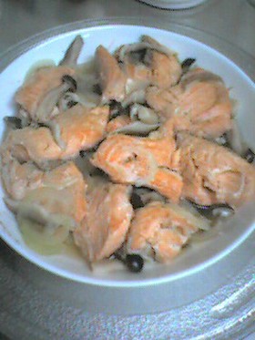生鮭のレンジ蒸し