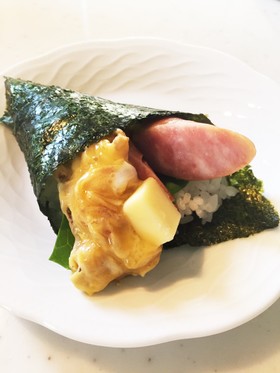 朝食みたいな手巻き寿司