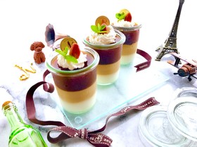 可愛くて簡単!しましまコーヒーゼリー