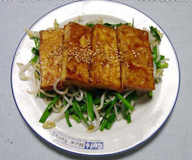厚揚げのオイスターソース焼き