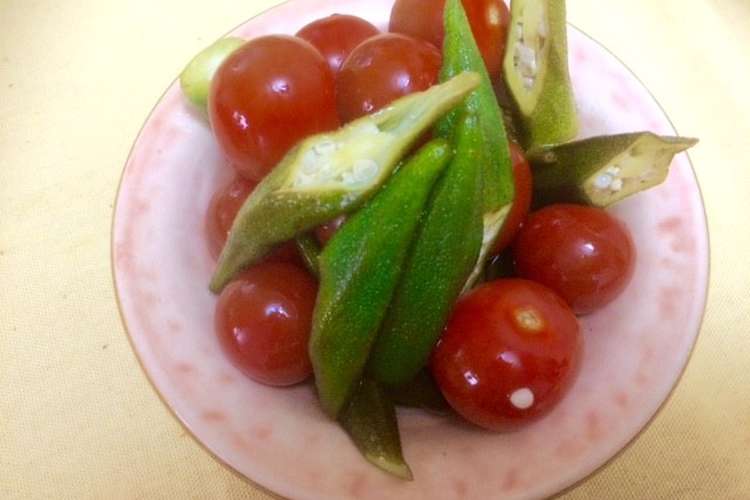 おつまみ オクラとミニトマトの酢の物 レシピ 作り方 By りるみな クックパッド 簡単おいしいみんなのレシピが357万品