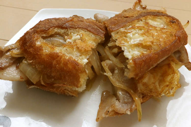 豚バラ焼肉でグリルドチーズサンド レシピ 作り方 By Teriyakime クックパッド