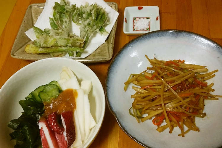 山うど１本いただきます 料理３種 レシピ 作り方 By 貝塚ママ クックパッド 簡単おいしいみんなのレシピが366万品