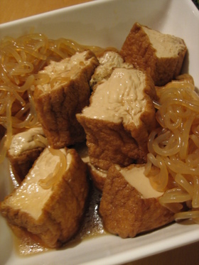厚揚げとしらたきの炊いたの