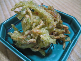 青のり香る♪桜えびと玉ねぎのかき揚げ