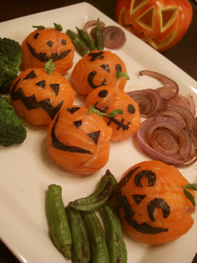 ハロウィンの手毬寿司