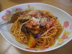 ナス&ベーコンのトマトパスタ♪