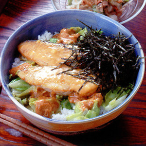 さわらのマヨネーズじょうゆ丼