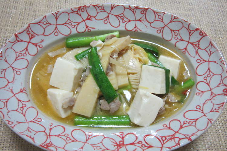 豆腐とたけのこの塩麻婆 レシピ 作り方 By クックgonbao クックパッド 簡単おいしいみんなのレシピが350万品