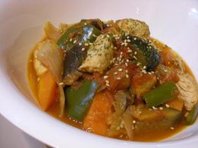 簡単!鶏肉と野菜のトマトソース煮☆