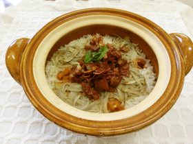 新ごぼうと豚肉のさっぱりごはん