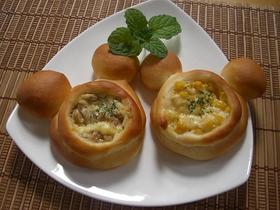 ☆ミッキーのツナマヨパン☆コーンパン☆