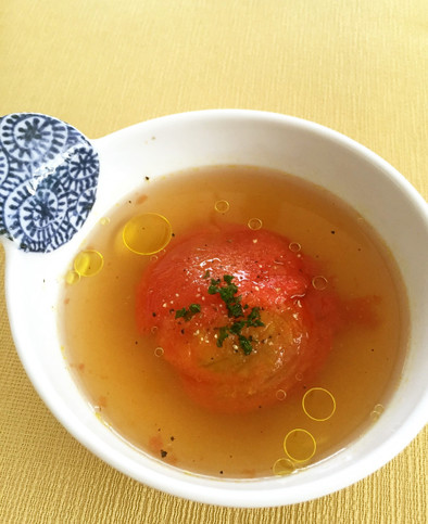 簡単！時短！冷凍トマトの丸ごとスープの写真