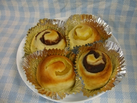 くるくる巻きnoあんぱん