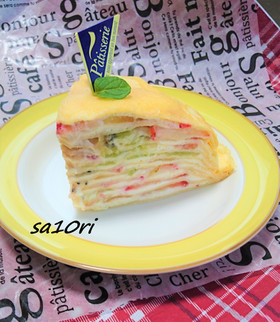 レアチーズ風!フルーツミルクレープ!