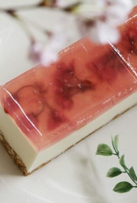 【簡単！牛乳パックで】桜レアチーズケーキ