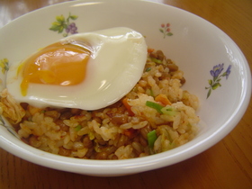 納豆キムチ炒飯