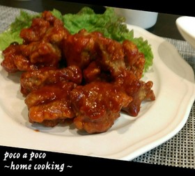 タッカンジョン(韓国風甘辛唐揚げ)