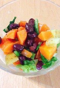 角切りコロコロ野菜と小豆のサラダ