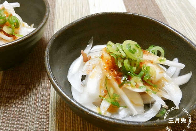 旬 簡単 新たまスライスおかかポン酢 レシピ 作り方 By 三月兎 クックパッド 簡単おいしいみんなのレシピが356万品